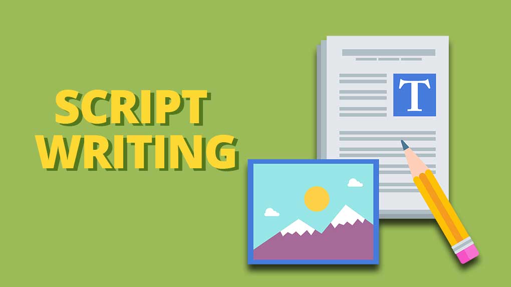 Script writing can be part of the video production process, but doesn't have to be.