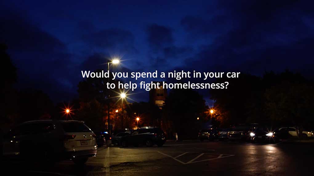 Would you spend a cold night in your car to help fight homelessness?