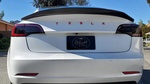 White Tesla's rearview after a coat of Car Passion Detailing's glossy ceramic coating