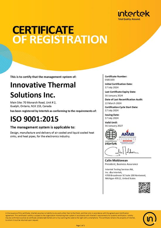 ISO Certification
