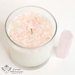 Rose Quartz Clean Crystal Candle - Full Moon