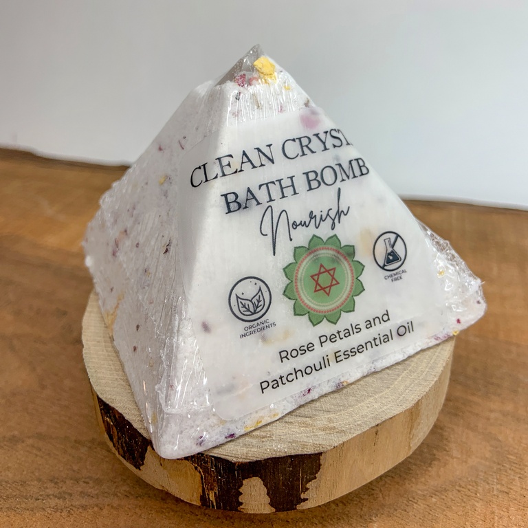 Nourish - Heart Chakra - Rose - Clean Crystal Bath Bomb