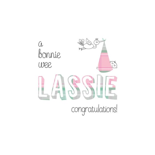A Bonnie Wee Lassie-Greeting Card