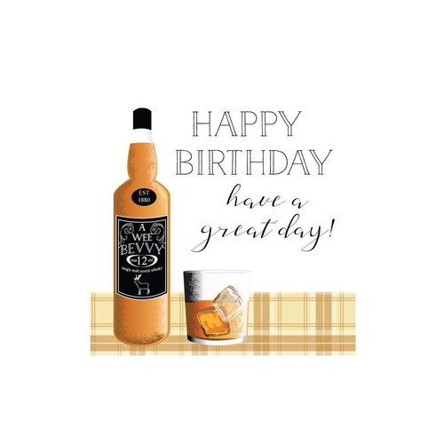 A Wee Bevvy Happy Birthday-Greeting Card