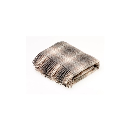 Lambswool Ombre Brown Throw