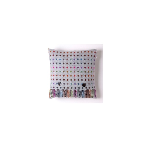 Lambswool Grey Multi Spot Cushion