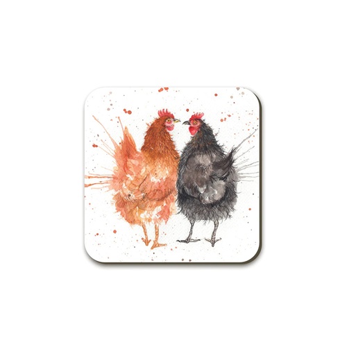 Splatter chickens coaster