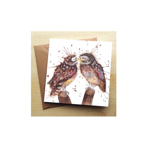 Splatter owls card