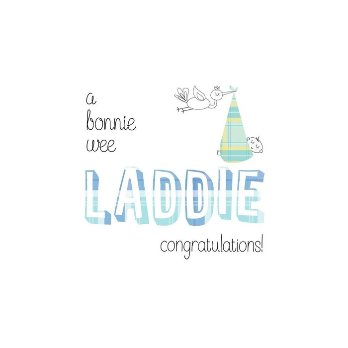 A Bonnie Wee Laddie-Greeting Card