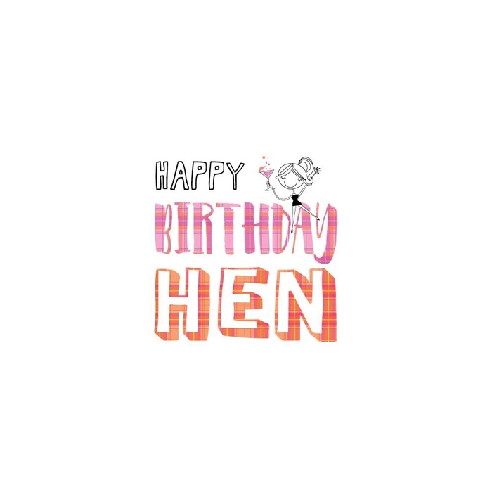 Happy Birthday Hen-Greeting Card