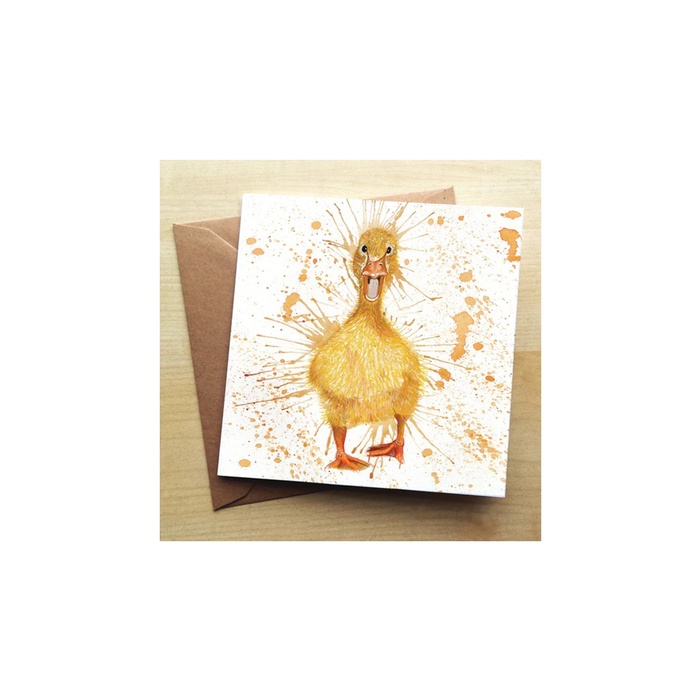 Splatter duck card