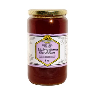 Blueberry Honey 1kg Glass Jar Dutchman's Gold