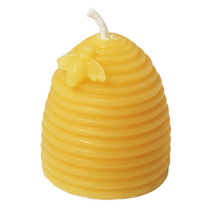 Skep Beehive 100% Pure All Natural Artisan Beeswax Candle Small