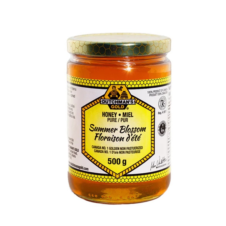 Summer Blossom Honey 500g Glass Container Dutchman's Gold