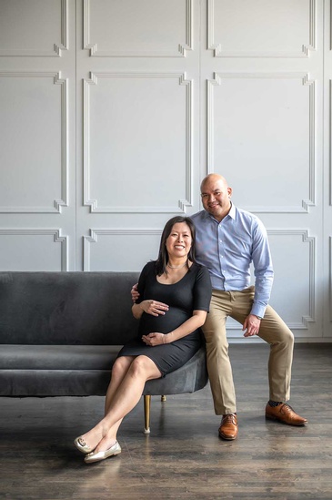 Portrait of soon to be parents captured by Flores Photography in Toronto