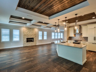 Large Kitchen Area with Unique architectural designs by Newberry
