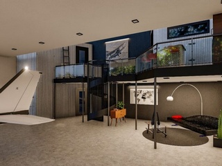 Premium Interior Design of Hangar Home done by Newberry