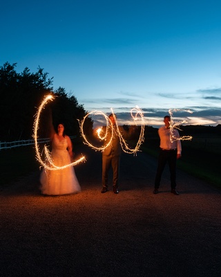 Sparklers Photography of wedding couple by Darkstrand Visuals