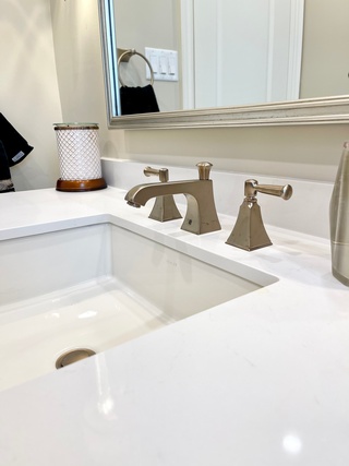 Bathroom Wash Basin With Faucet in Modern Style renovated by Concept Build Group