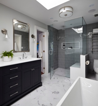 Luxury Bathroom Renovation completed by Contractors of Concept Build Group