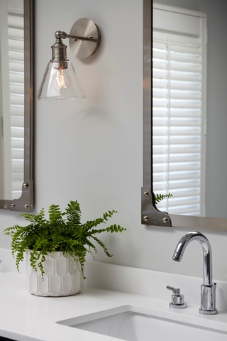 Elegant Bathroom Remodelling with modern style washin' basin done by Concept Build Group