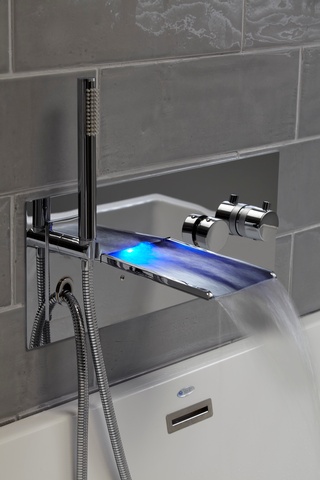 Sprinkle Led Light Bathroom Basin installed with Bathroom renovation by Concept Build Group