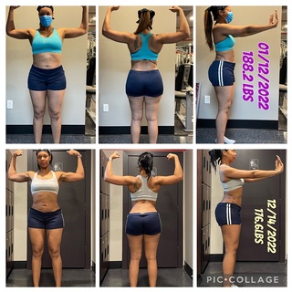 Fitness Progression of a Female Client of IzzyMo Fitness and Nutrition