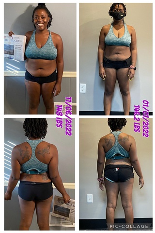 Transformation of IzzyMo Fitness and Nutrition Client from fat to fit
