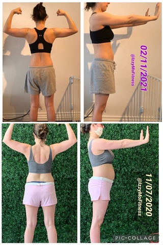 Amazing Body Transformation of the client of IzzyMo Fitness and Nutrition