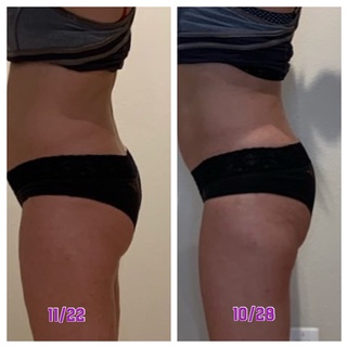 Visible Glutes Transformation from fat to toned with fitness training and meal planning from IzzyMo Fitness and Nutrition