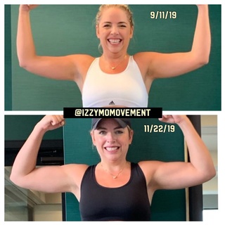 Significant Body Transformation of the client with fitness training from IzzyMo Fitness and Nutrition