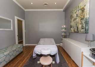 The Soothing Relief Massage Clinic's massage room with a lovely and peaceful ambiance