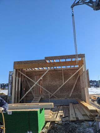 Construction of a new house with durable framing done by Harbottle Homes