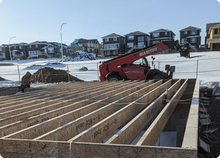 Building of high-quality residential Framing by Harbottle Homes