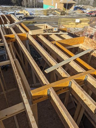 New house Interior Framing done by Harbottle Homes