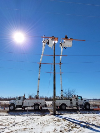 Overhead and Underground Power Installations by Aerial Work Utilities in Canada, USA