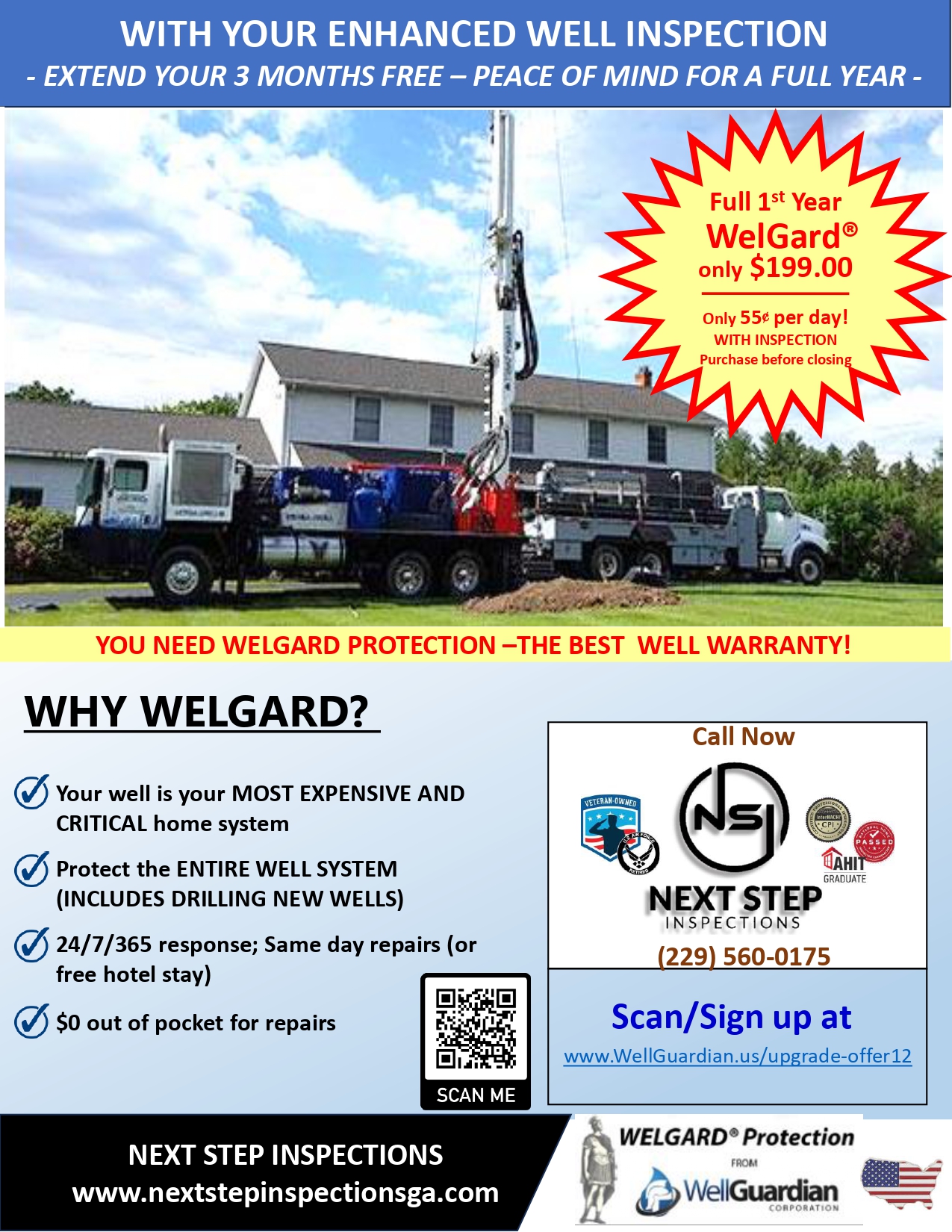 Secure your Home's Lifeline with a Comprehensive WelGard Warranty by Next Step Inspections