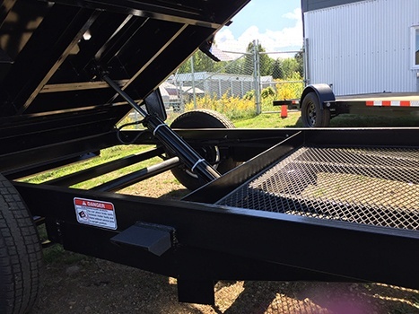 Mini Dumps Trailers with channel cylinder support for sale at Pacific Rim Trailer Sales in British Columbia