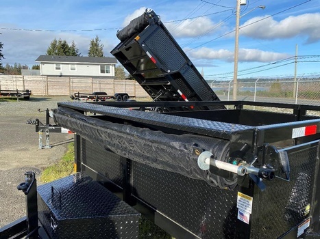 Mid Size Dumps Trailers with Roll-Up Tarp for sale at Pacific Rim Trailer Sales in British Columbia