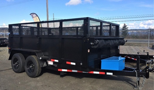 Mid Size Dumps Trailers with Double Rear Doors for sale at Pacific Rim Trailer Sales in British Columbia