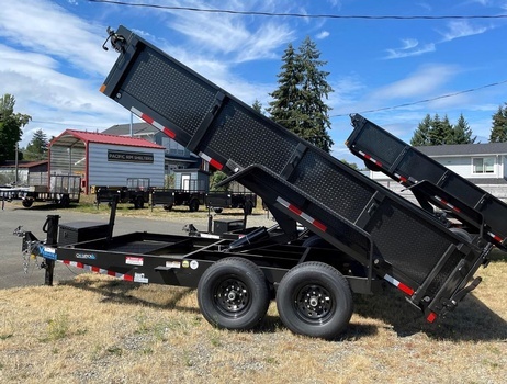 Heavy Duty Deluxe Dumps Trailers with Channel Treehouse for sale at Pacific Rim Trailer Sales in British Columbia