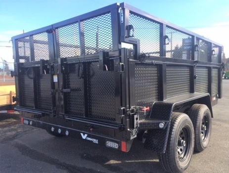 Heavy Duty Deluxe Dumps Trailers with 3-Way Spread Gate for sale at Pacific Rim Trailer Sales in British Columbia