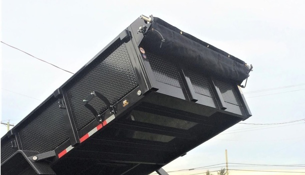 Heavy Duty Deluxe Dumps Trailers with Diamond Plate Sides for sale at Pacific Rim Trailer Sales in British Columbia