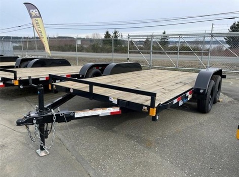 Utility Flat Decks Trailers with tie down for ATV and UTV Vehicles for sale at Pacific Rim Trailer Sales