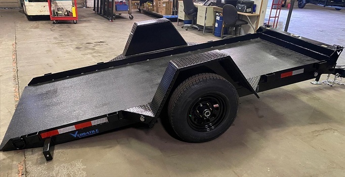 Utility Deck Trailer with Eleven Degree Tilt Angle for sale at Pacific Rim Trailer Sales in British Columbia