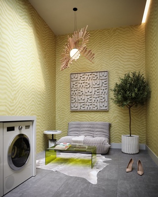The Laundry Room Designed By Beauty Is Abundant for Virtual Show House From Architectural Digest