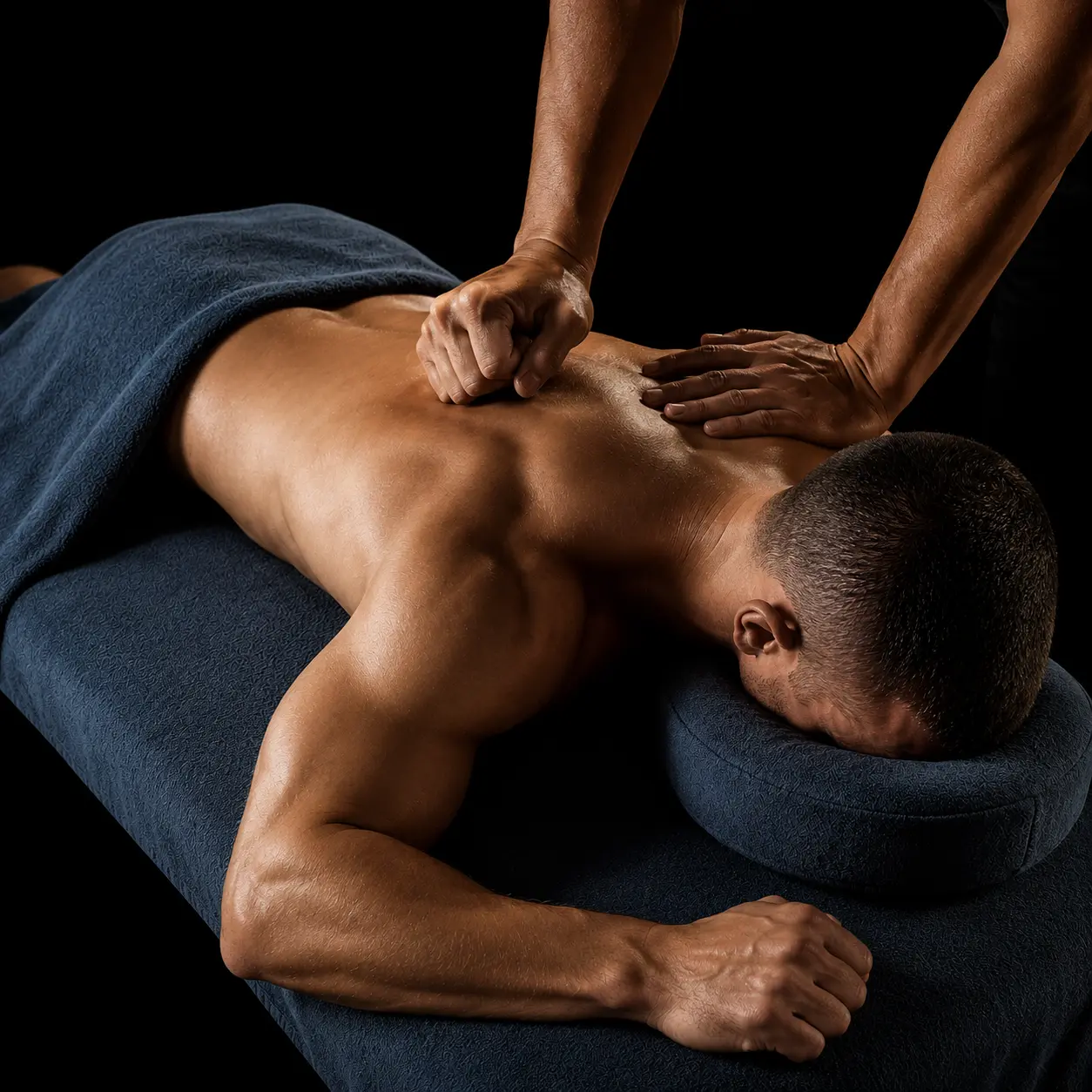 Boxer prepared for competition, representing muscle recovery and injury prevention through sports massage at Elite Healers Sports Massage, 120 East 56th Street, Suite 420, New York, NY 10022