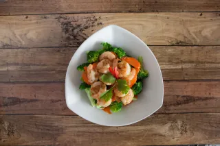 Black Pepper Garlic Prawns