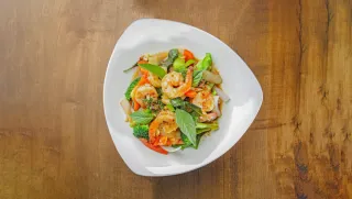 Basil Prawns Stir Fried