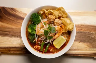 Thai Tom Yum noodle soup